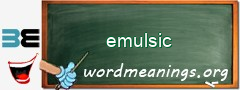 WordMeaning blackboard for emulsic
